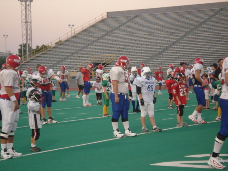 My son #65 at UD Football Camp.