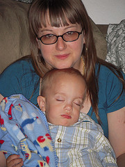 Daughter Whitney with her son, Kaden