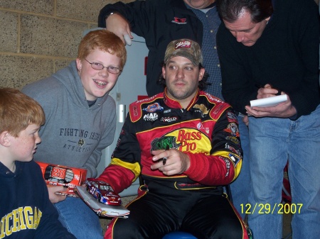 Justin, Jordan and Tony Stewart