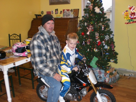 Trevor and Scott on dirt bike