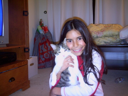 Monica and our Cat, Jeremiah