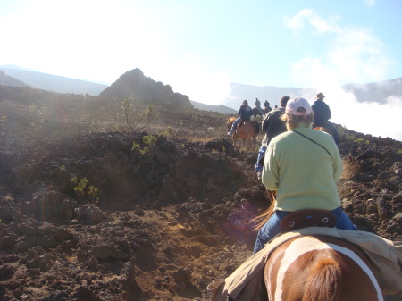 Riding in the volcano