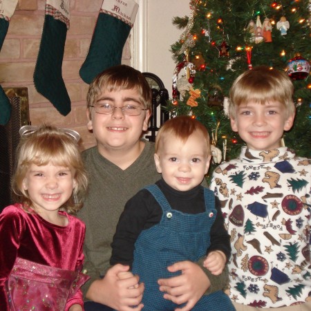 My kiddos at Christmas