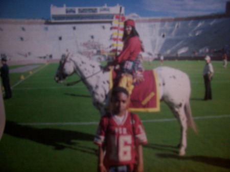 my son at FSU Stadium