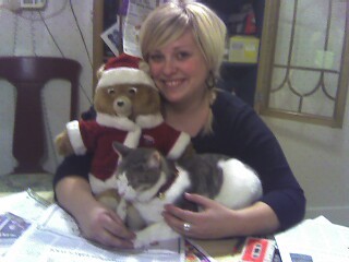 My daughter Lauren with her cat Bert