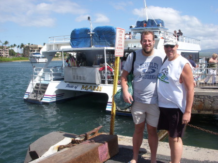 PJ and Paul Snorkelling