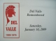 DEL VALLE "REMEMBERED" reunion event on Jan 10, 2009 image