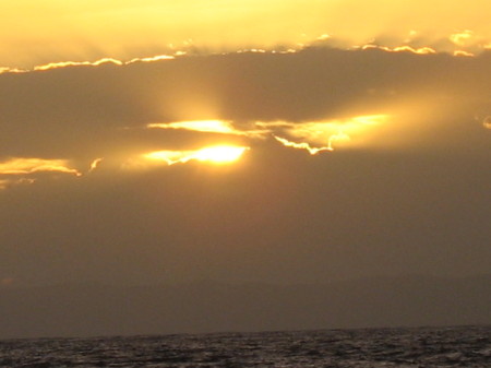 The perfect sunset off the coast of Kauai, HI