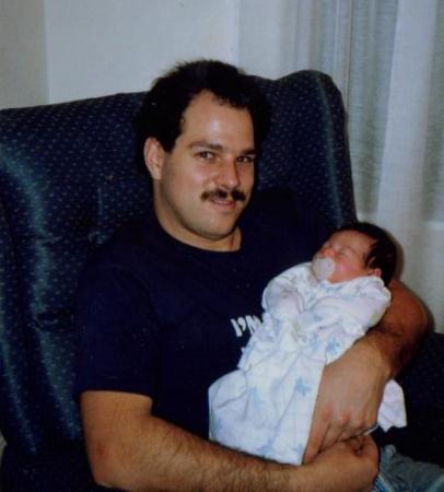 scott and meagan after she was born