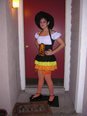 Christina in her Halloween costume