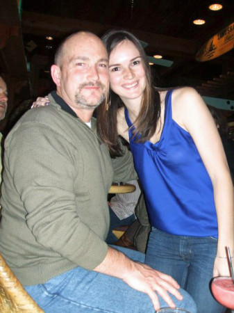 Tim and our daughter on her 21st birthday