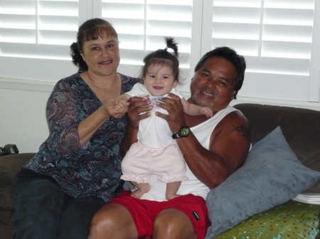 Tia with Papa and Gramma