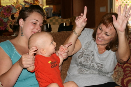 My daughter, grandson and me