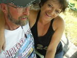 My husband and I at the NASCAR race at Texas M