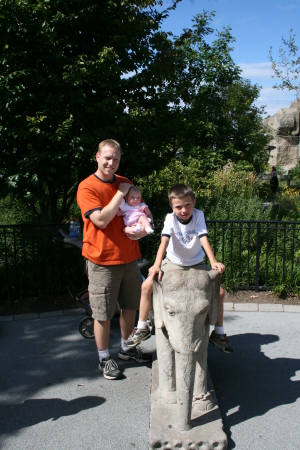 The kids & me at the zoo (Tina behind camera)