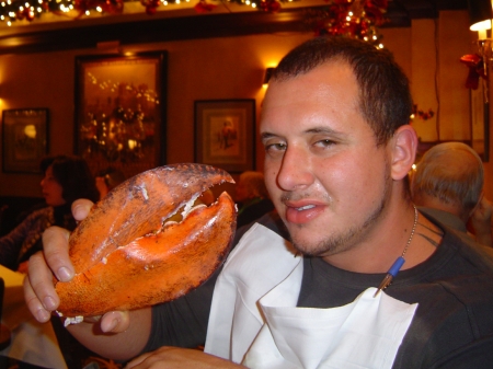 Christopher and an 12lb lobster!