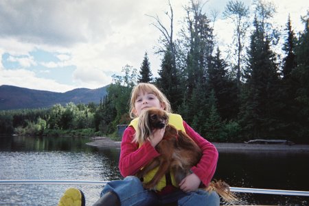 My youngest girl and Taffy 2007