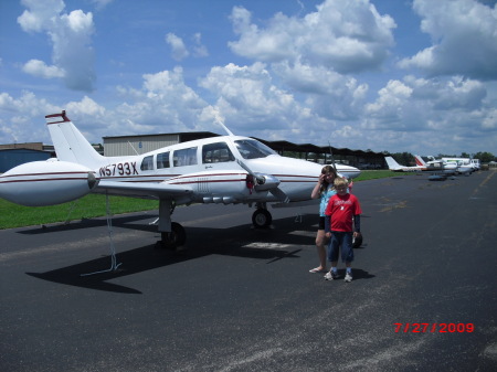 Abby and Mark  with my plane
