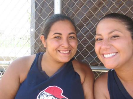 Ashley and her softball friend