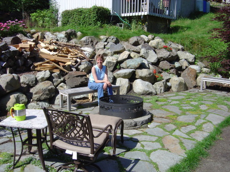 lots of leftover lumber from shed-building