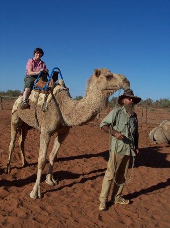 Freda 's 5 min ride on a camel