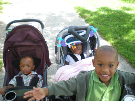 All 3 grandkids- Scott, Isaiah, and Zoe