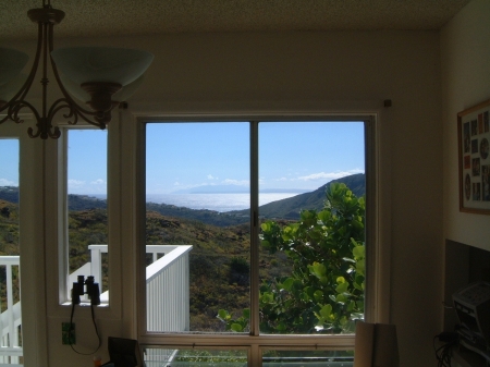 Hawaii.  A view of the islands from our House