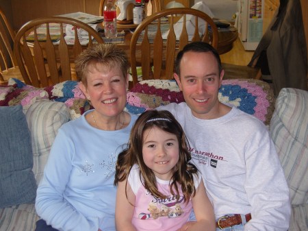 Carol, Abby (granddaughter) and Dave (stepson)