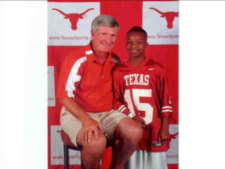 Pooh and Mack Brown at UT Football Camp 2008