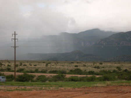 Rain storm over the Huachuca's