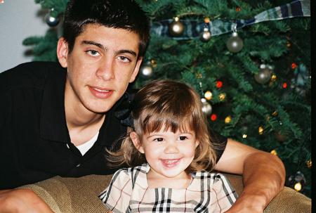 My two children, Christmas 2007, 14 and 2