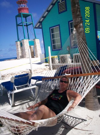 being lazy on Cococay Island