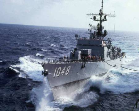 USS Sample at sea