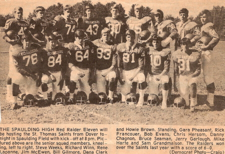 1973 Football Seniors.