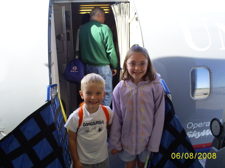 Ready to get on their first airplane