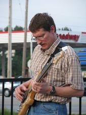 Rob on Bass in the youth band