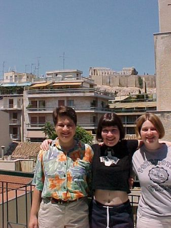 Andi, Melissa, Alyson in Athens