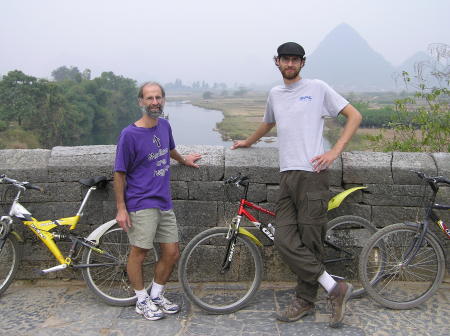 biking with Elliott in Yangshou