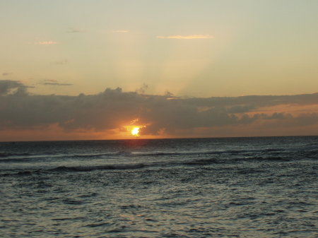 sunset in Hawaii