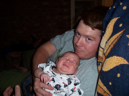 Oldest Son Chas w/ his son Gage-New Grandbaby