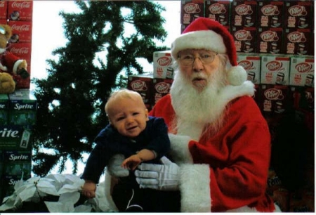 Our little guy with Santa