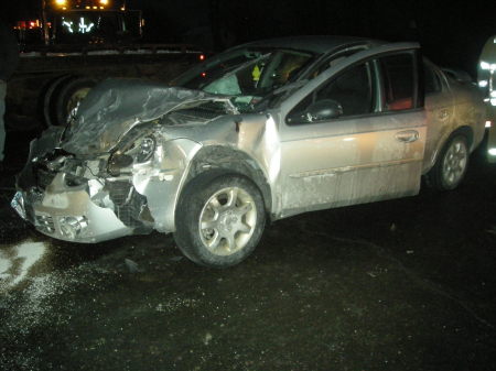 side view of my totaled 03 Dodge Neon