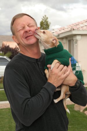 Favorite son kissing his Dad