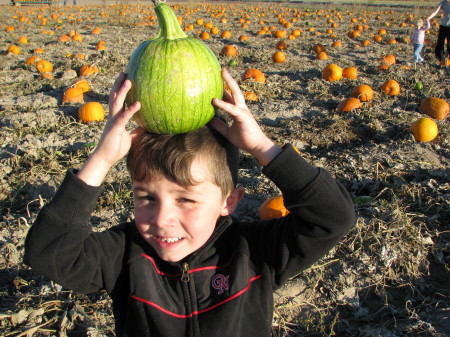 Aidan's green pumpkin