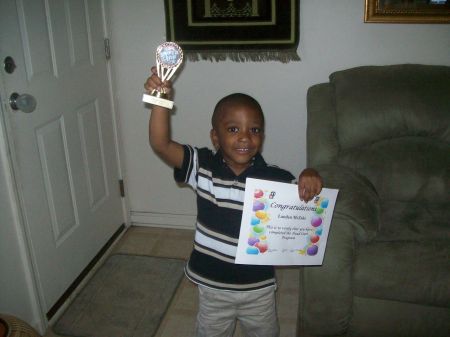 Landen after completing Head Start