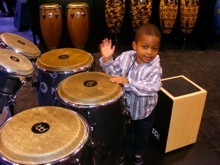 Trevor Lawrence Jr. Playing congo drums