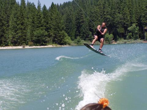 Karl wakeboarding