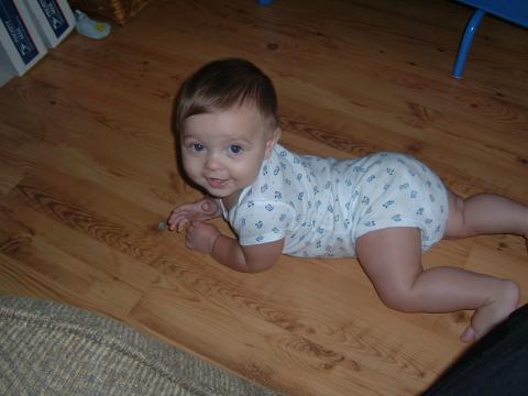 Aiden crawling