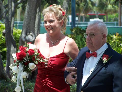 HERE COMES THE BRIDE AND DAD