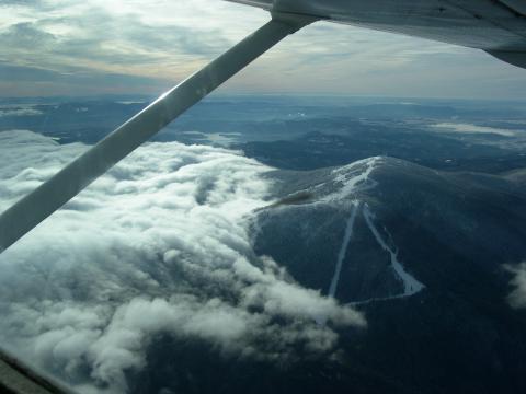 Flying over Mt Spokane